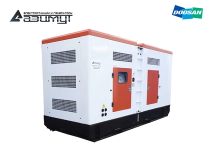 Дизель генератор 320 кВт Doosan в кожухе с автозапуском, дизельная электростанция ДЭС 320 кВт АД-320С-Т400-2РКМ15 ДГУ Дусан с АВР