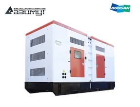 Дизель генератор 360 кВт Doosan в кожухе, дизельная электростанция ДГУ 360 кВт АД-360С-Т400-1РКМ15 ДГУ Дусан