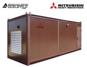 Дизель генератор АД-450С-Т400-1РНМ8 Mitsubishi мощностью 450 кВт в контейнере