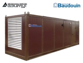 Дизель генератор АД-630С-Т400-2РНМ9 Baudouin Moteurs мощностью 630 кВт в контейнере с автозапуском (АВР)