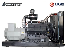 Дизельный генератор АД-500С-Т400-2РМ5 SDEC мощностью 500 кВт (380 В) открытого исполнения с автозапуском (АВР)