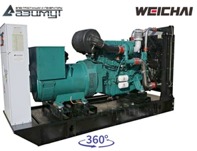 Дизельный генератор 300кВт Weichai АД300С-Т400-1РМ7