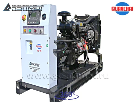 Однофазный дизельный генератор 10 кВт (220 В) с автозапуском серии «Проф» Quanchai АД-10С-230-2РM5