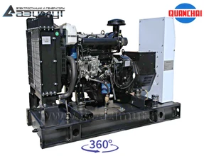 Однофазный дизельный генератор 10 кВт (220 В) с автозапуском серии «Проф» Quanchai АД-10С-230-2РM5